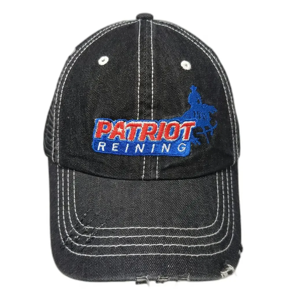 Heritage Global Baseball Cap Black One Size Patriot Reining Horse Mesh Back Hat